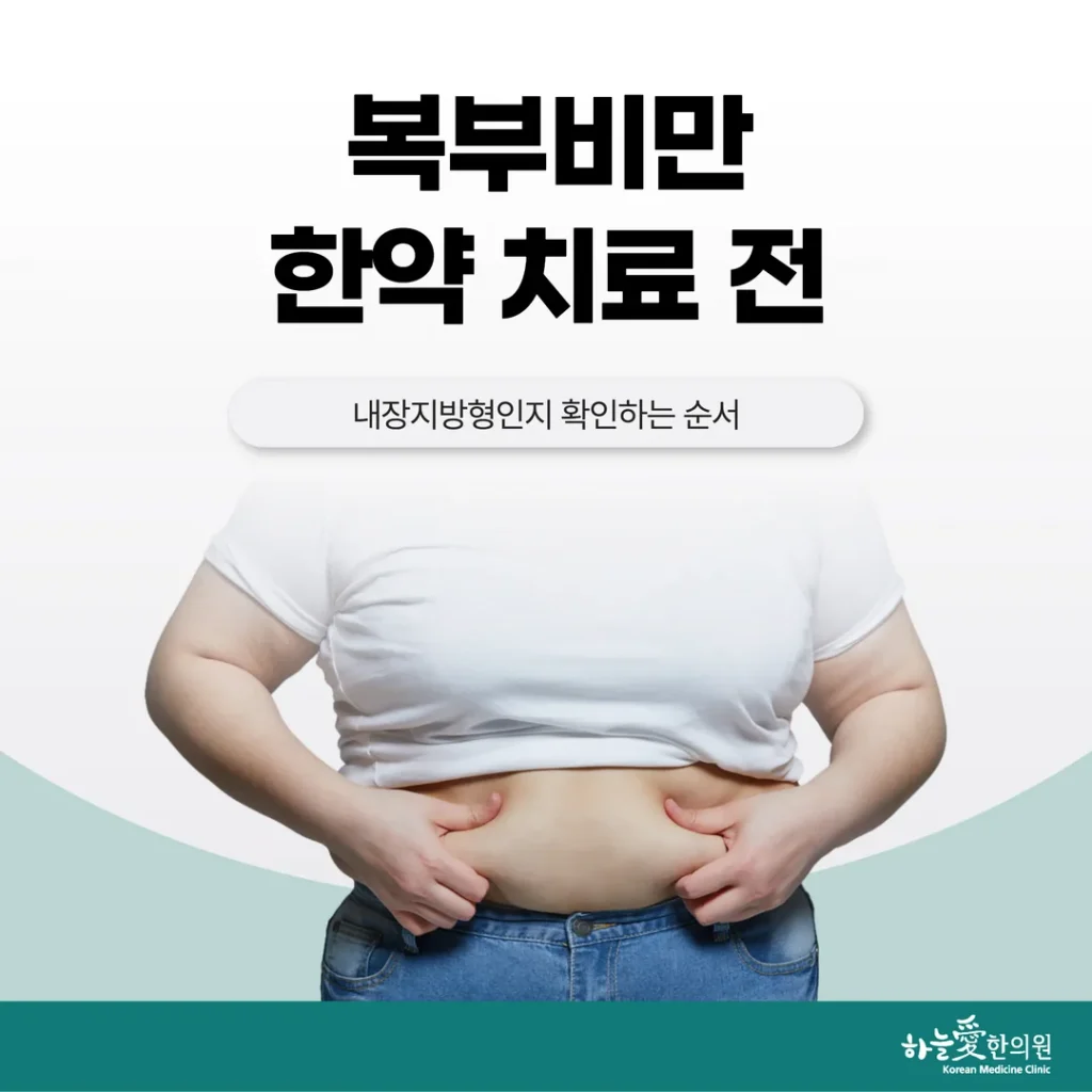 복부비만 한약 치료 전, 내장지방형인지 확인하는 순서